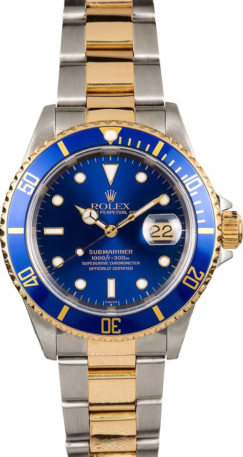 rolex watch with blue face